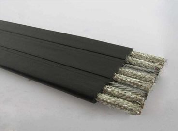 Jaket PVC Tinned Copper Stranded Unshielded Flat Cable 300V 105 ℃ UL2651 10F × 22AWG