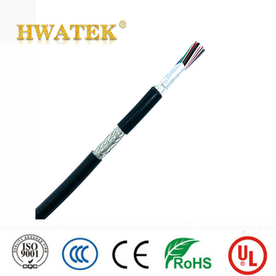 UL2725 Tinta Tembaga Stranded PVC Jacket Kabel 2 Koaksial × 28AWG 30V