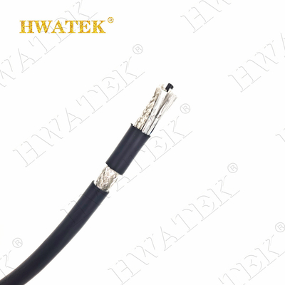 UL 20236 2C x 26AWG Kaleng dan Perak dilapisi Perunggu bergaris  isolasi jaket TPU RG 179 Kabel