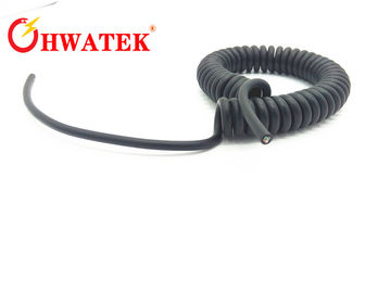Kabel Listrik Spiral kustom Digulung Kabel Flex UL &amp; CUL Bersertifikat Elastisitas Baik