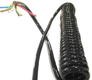 Colorful Listrik Terlindung Spring Coiled Listrik Wire Curly Flex Cable Mulit Core