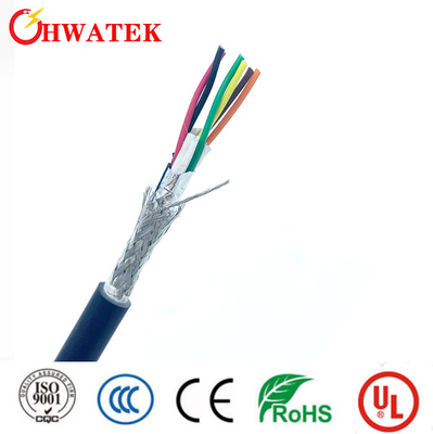 Kabel Tembaga Kaleng Terdampar 30V 80℃ 6C X 28 AWG PVC BRIGHT YL 0.62MM